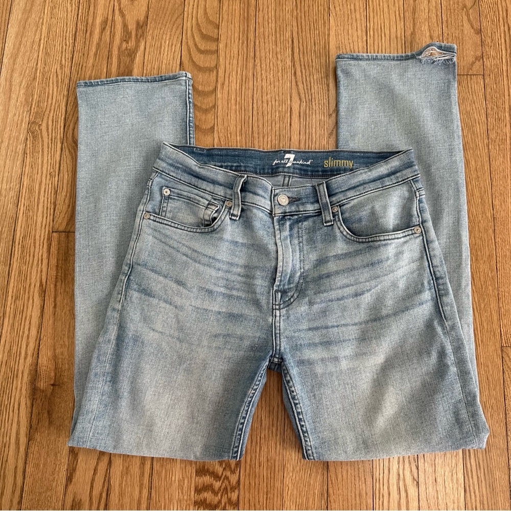 7 For All Mankind Slimmy Blue Regular Straight leg Jeans